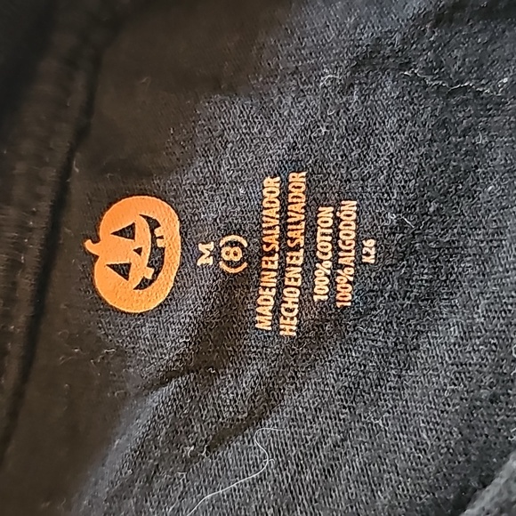 Black Jack-O-Lantern Graveyard Scene T-Shirt Size M Tote E - Picture 3 of 4